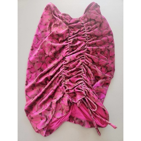 NWT Anthropologie Ruched Velvet Floral Mini Skirt Pull On Size XXS - Picture 6 of 11